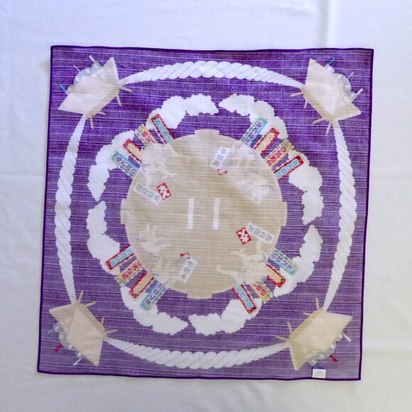 VINTAGE NEW JAPANESE JAPAN 20” SUMO DOHYO FUROSHIKI WRAPPING CLOTH FABRIC - Picture 2 of 8